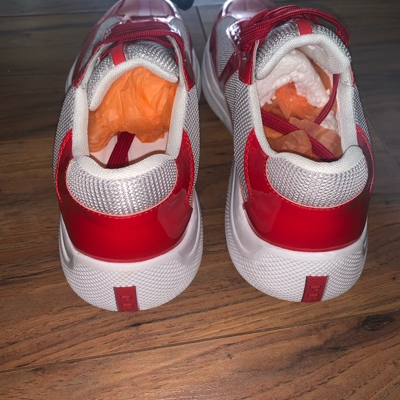 - Mens Prada America’s Cup Sneaker. Color Red size 8.5/9 - Picture 3 of 7